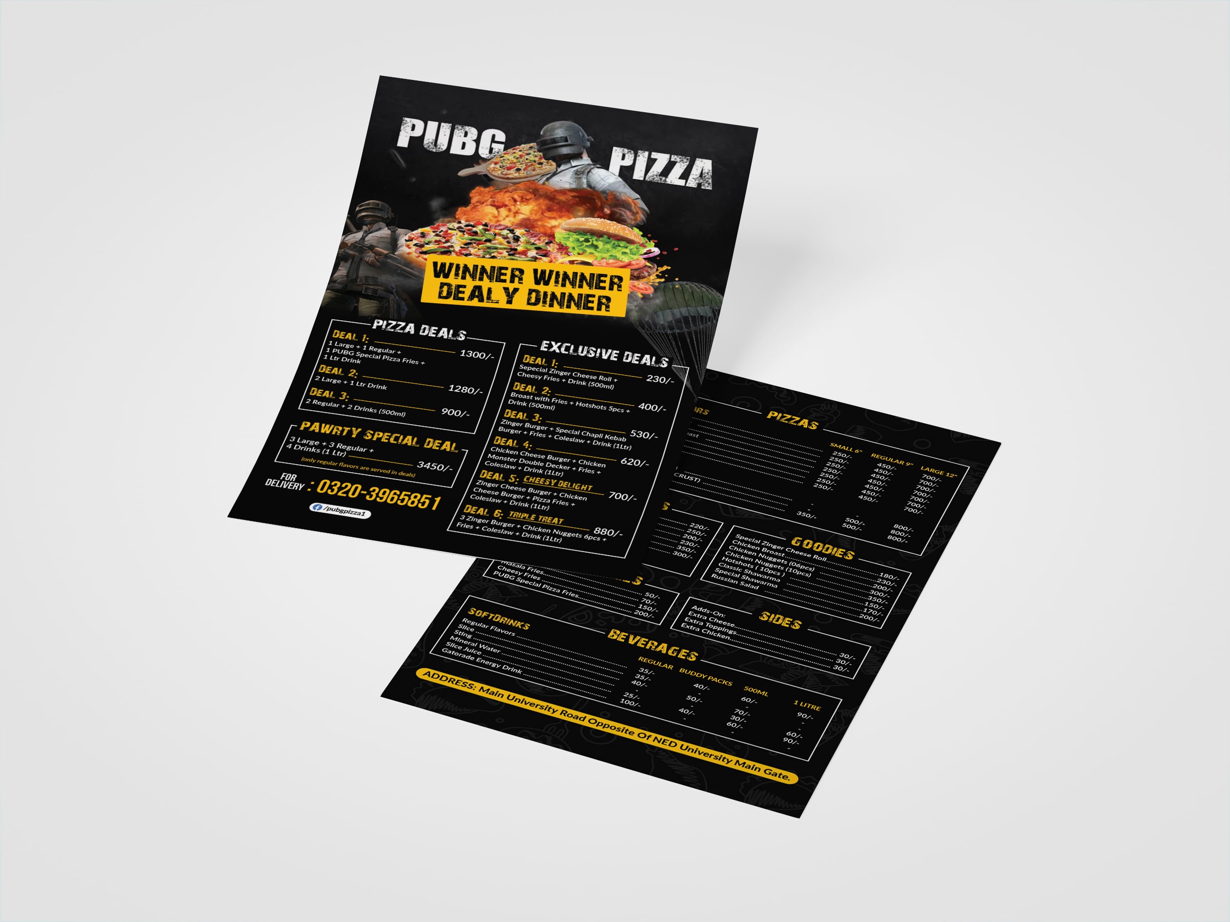 Modern double vertical flyer design sample in Melbourne, VIC